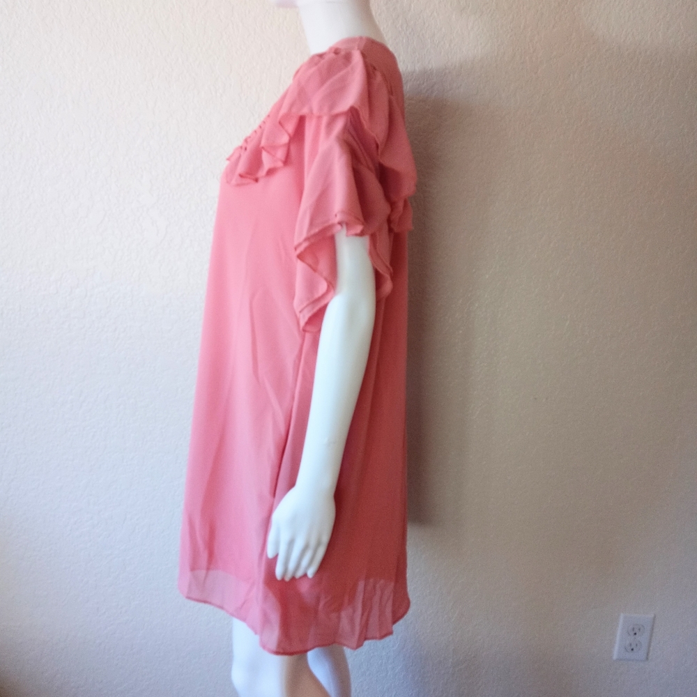 Very J Pink Ruffle Dress - Picture 3 of 10